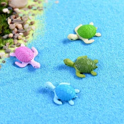 2pcs Small Cute Turtles Aquarium Micro Fairy Garden Miniatures Decoration Dollhouse Ornament Figurines Toys DIY Accessories