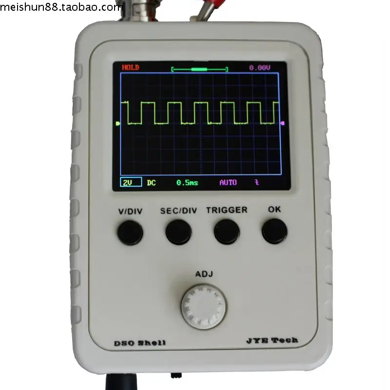 

Digital Oscilloscope DIY Kit Parts with Case SMD Soldered Electronic Learning Set 1MSa/s 0-200KHz 2.4" TFT Handheld Pocket-size