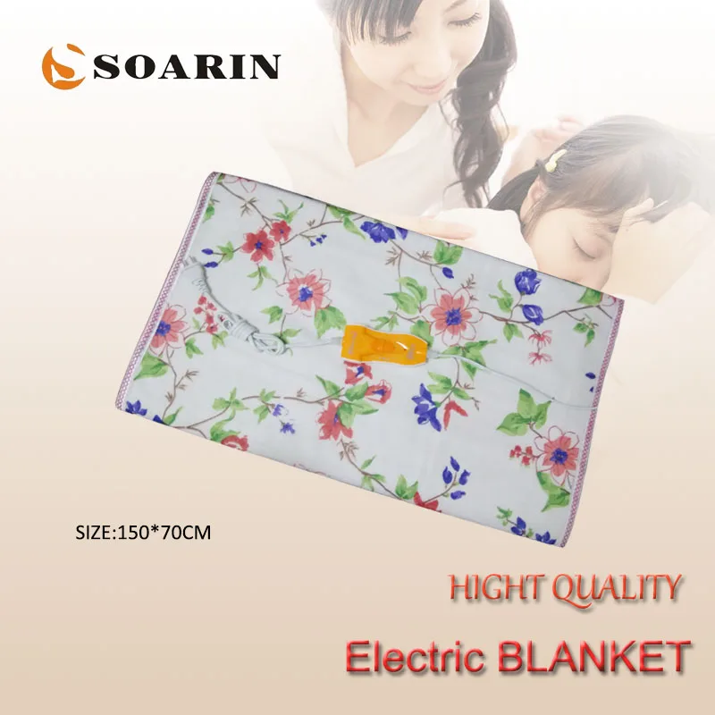 

SOARIN Electric Blanket 150x70cm Electric Heating Blanket Single Synthetic Fiber Mattress Manta Electrica 220v Pat Body Warmer