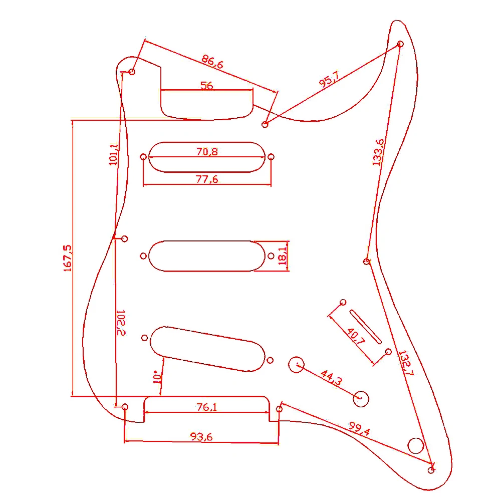 KAISH USA Vintage 8 Holes ST Pickguard for Strat Guitar Pickguard with screws ST Scrach Plate Various Colors Fits for Fender