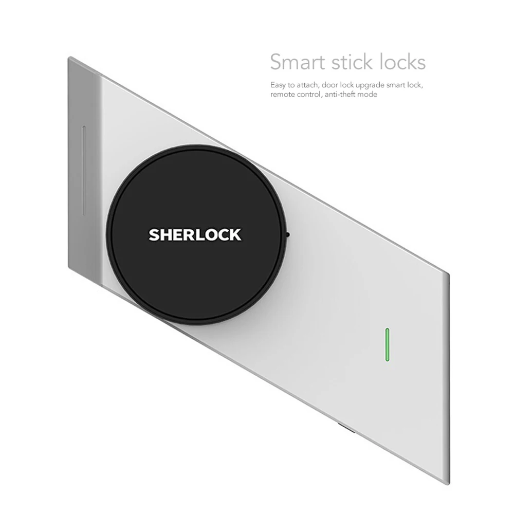 Sherlock S2 Silver Fingerprint + Password Smart Stick Lock Smart Door Lock Bluetooth Wirelless Open or Close Door By APP Control