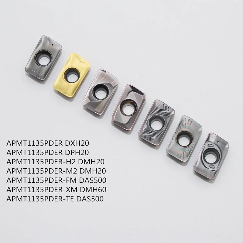 10pcs insert APMT1135 Carbide Inserts APMT1135PDER blade Mill CNC Indexable Face Milling Cutter Tool for BAP300R Mill Holder