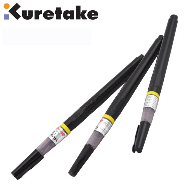 ZIG Kuretake Brush Pens Refillable Cartoonist Pens Scientific Calligraphy Brush Black Comic Drawing Scriptliner Japan