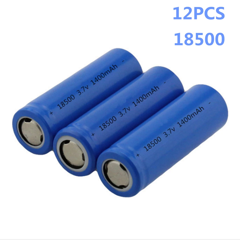 

12pcs/lot SHSEJA 3.7V 18500 1400mAh rechargeable lithium battery 3.7V strong light flashlight anti-light special lithium battery