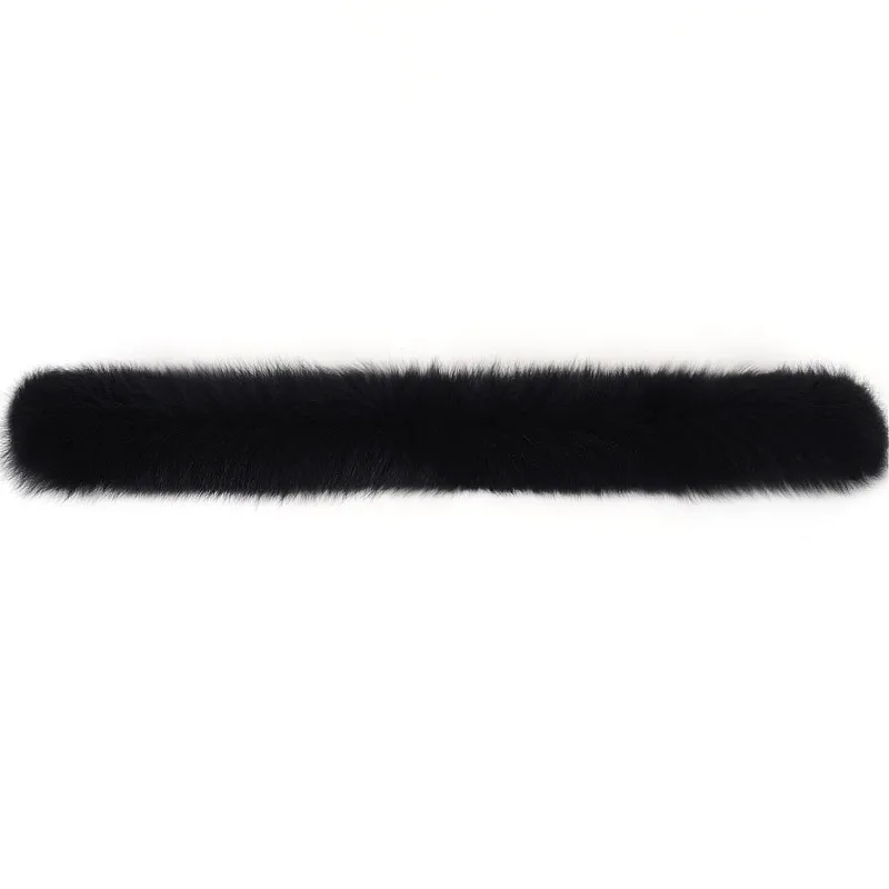 2024 winter new fox fur collar cotton clothing accessories black fox tail real fur collar hat