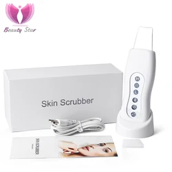 Beauty Star Ultrasonic Skin Scrubber Cleaner Face Cleaning Acne Removal Facial Spa Massager Ultrasound Peeling Clean Machine