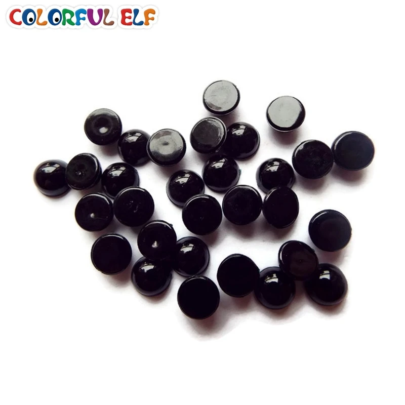 Wholesale Black Eyes Flat Back 4mm/5mm/6mm/8mm/10mm/12mm Animal Plastic Eyes Craft Teddy Bear Eyes For Amigurumi Crochet Doll