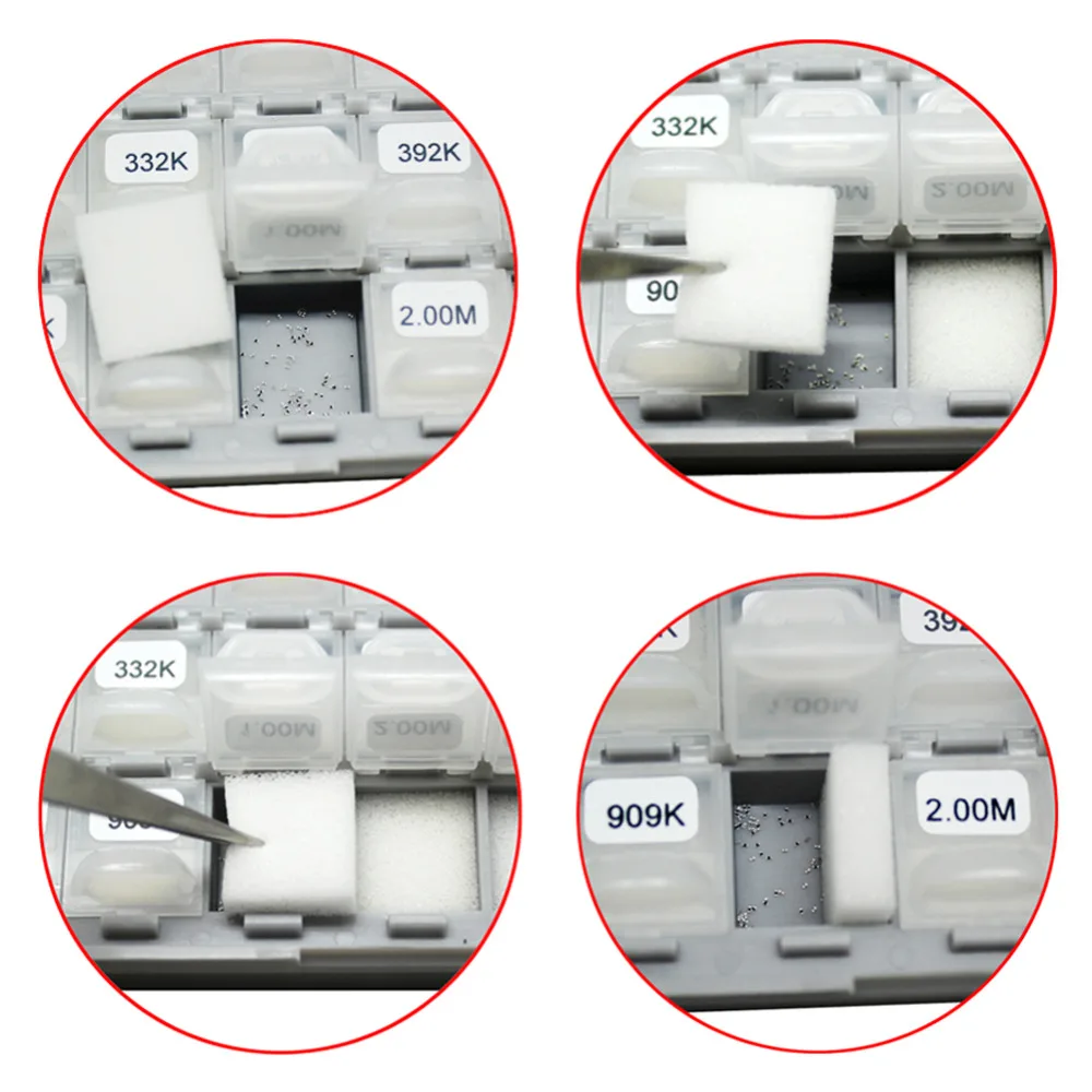 AideTek SMD 0201 RoHS 1% 144 значение x 100 шт набор резисторов Ассорти распределенный в коробке-все Органайзер R02E24100