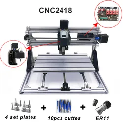 Cnc 2418 con ER11, máquina de grabado cnc, fresadora Pcb, máquina de tallado de madera, mini enrutador cnc, cnc2418, los mejores juguetes avanzados