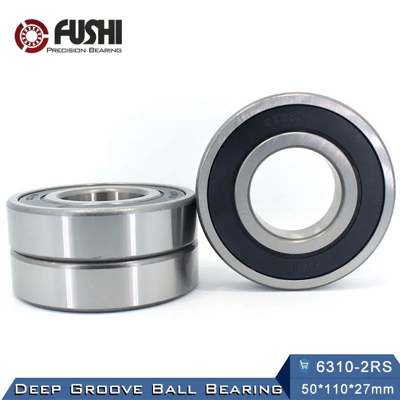 

6310RS Bearing ABEC-3 (1 PCS) 50*110*27 mm Deep Groove 6310-2RS Ball Bearings 6310RZ 180310 RZ RS 6310 2RS EMQ Quality