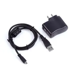 5V1A charger and 8pin cable USB AC/DC Power Adapter Battery Charger Cord For Olympus VR-310 VR-320 Camera