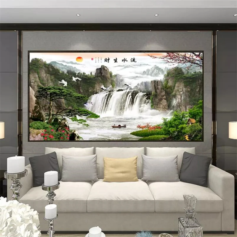 wellyu Custom Photo Wallpaper 3d обои Aesthetic Landscape Decorative Painting Background Wall Water 3d wallpaper papel de parede