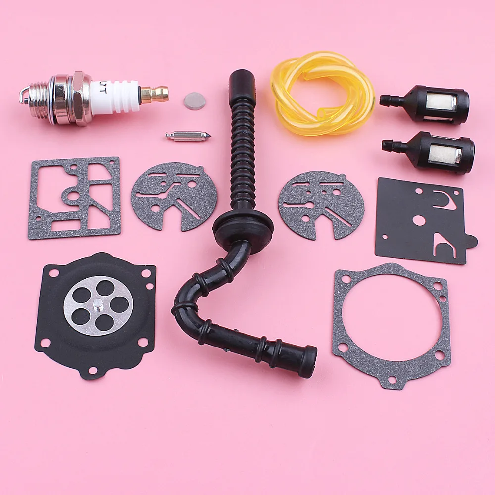 Filtro del carburante Tubo Flessibile Linea Per Stihl 015 015AV 015L Spark Spina di Riparazione del Carburatore A Membrana Kit Motosega Sostituire Pezzo di Ricambio