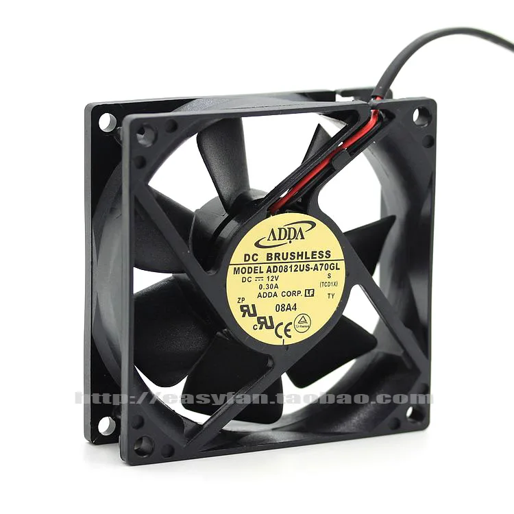 

NEW ADDA 8025 8cm ATX 8cm high air volume AD0812US-A70GL cooling fan