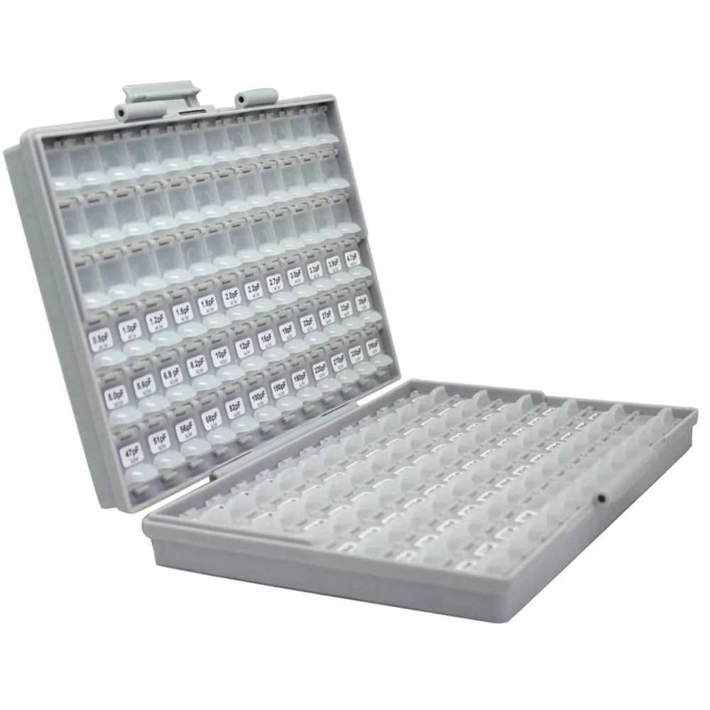 AideTek SMD 0603 Engineering Sample Capacitor box Kit 100 Values x 50pcs in BOX-ALL NPO 10UF assorted plastic part toolbox C0650