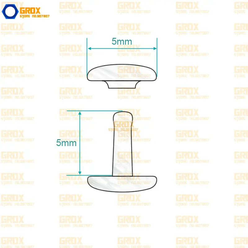 600 set 5*5mm Rose Goud Dubbele Cap Ronde Rapid Rivet Punk Rock Leathercraft Rivet