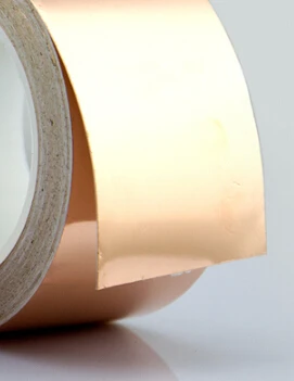 (0.06mm thick ), 42mm*30 meters Single Sided Conductive Adhesive Copper Tape Sticky Electromagnetic Wave Interference Shielding