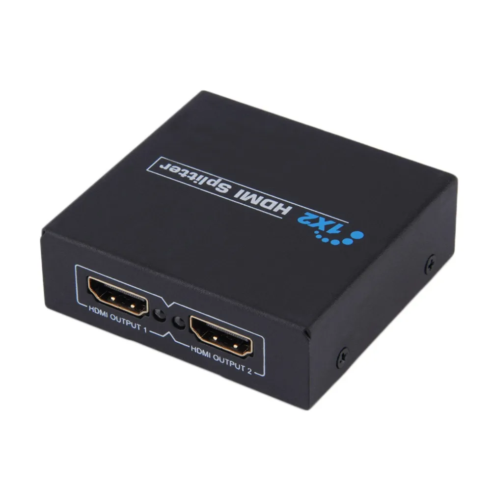 HDMI-compatible Splitter Full HD 1080p Video HDMI Switch 1 in 2 Out Amplifier Dual Display For HDTV DVD PS3 Xbox HDMI -02