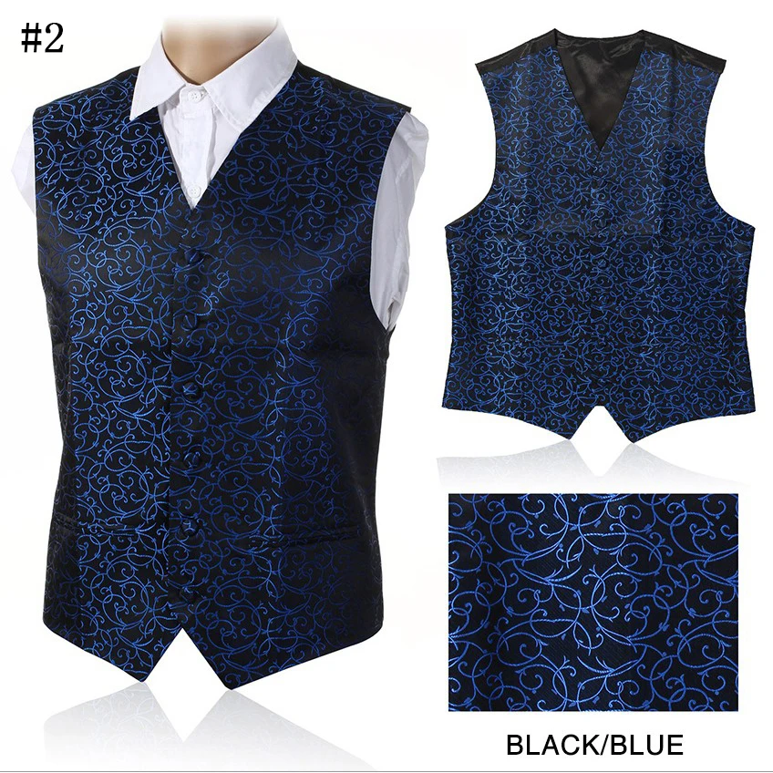 GUSLESON-Gilets Slim Fit pour hommes, Paisley émaillé, Co221.Chaleco zones bre, ix, Mariage, Nouvelle arrivée, 2017