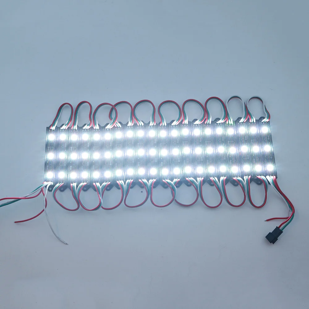 20PCS LED Module WS2811 DMX 3LED DC12V LED Garden Light SMD5050 RGB Waterproof LED Pixel Digital Module String Light black/white