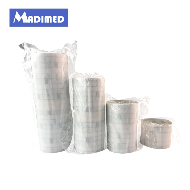 MADIMED 10/15/20cmx10m Waterproof Transparent Adhesive Wound Dressing Fixer Plaster Fixomull Stretch PU Film Roll Fixation Tape