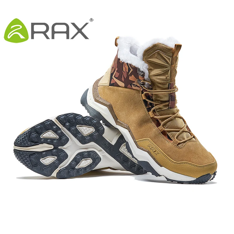 RAX Men\'s Winter Hiking Boots Mountain Trekking Anti-slip ShoesBreathable Comfortable Soft Mountain Shoes for Professional Men