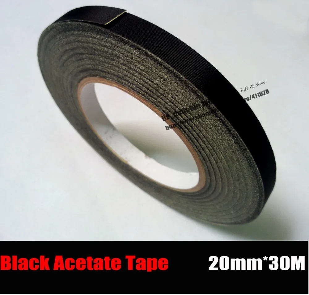 (20mm * 30 Meter) klebstoff Hohe Temperatur Isolierende Acetat Tuch Band Schwarz Kleber Sticky für LCD Reparatur Coil Wraping, Befestigen