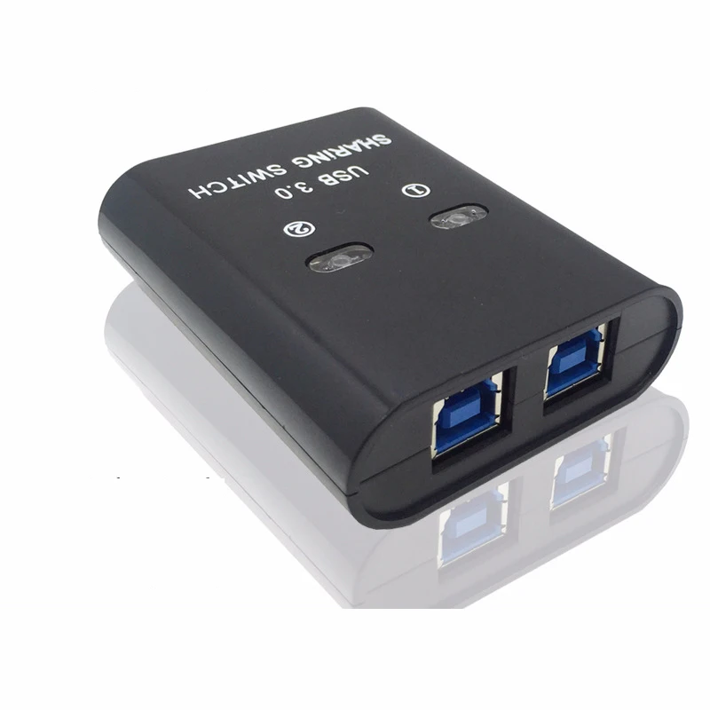 USB3.0 Switch Printer Splitter 2 em 1 Out Switcher Dois computadores compartilham um dispositivo usb3.0 com cabo