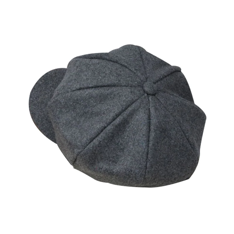 New Wool Baby Hat Octagonal Retro Adjustable Baby Cap for Girl Boy Autumn Winter Children Hat for 2-6 Years 1PC