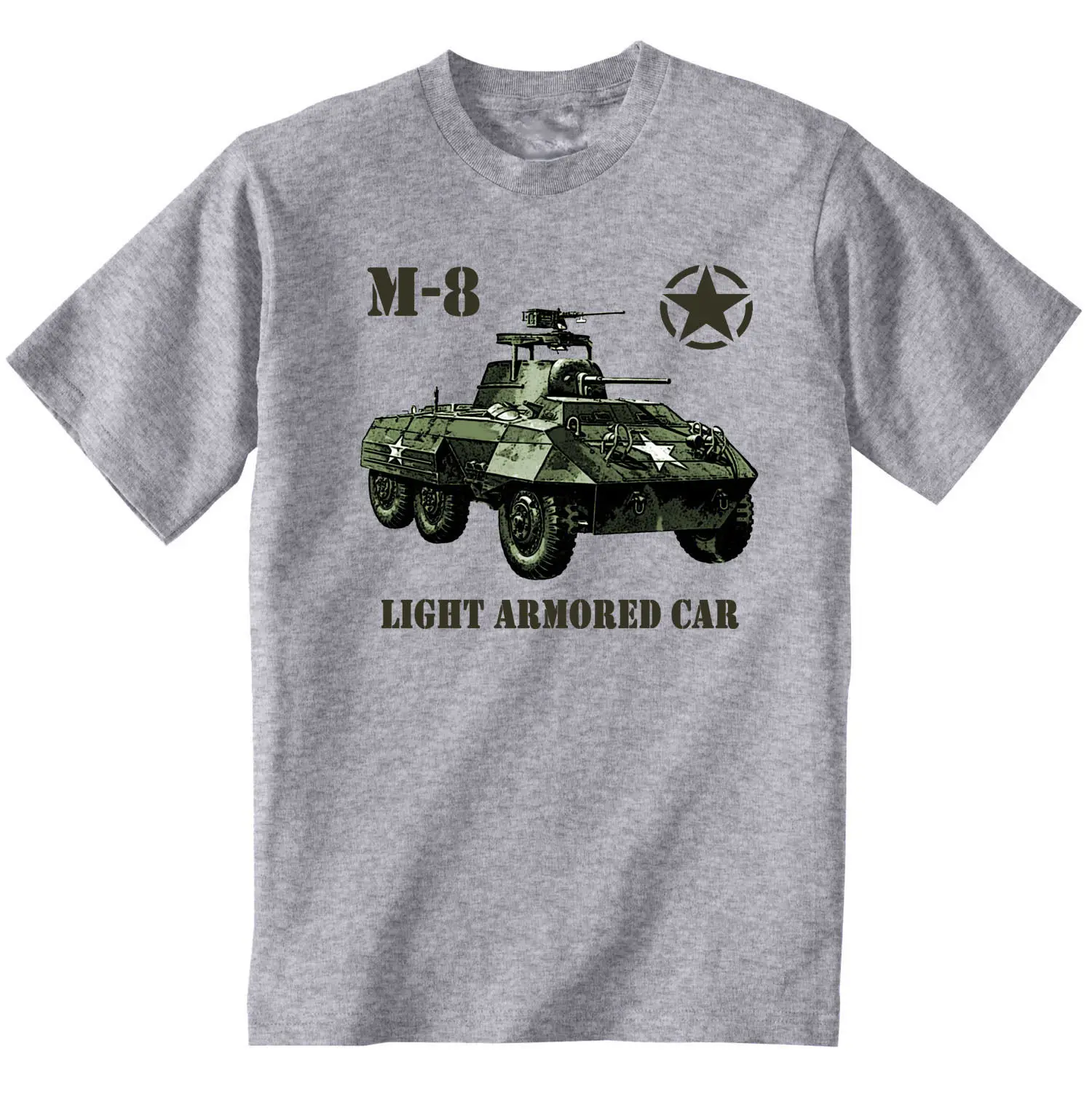 New Arrival Men'S Fashion M-8 Light Armored Car Usa Wwii - New Cotton Grey Tshirt Tee Shirt