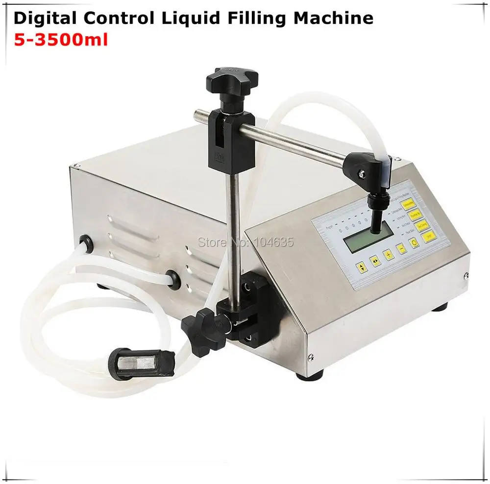 

Digital Control Liquid Filling Machine 5-3500ML Water Drink Perfume Juice Milk Small Volume Bottle Packaging Filler GFK 160