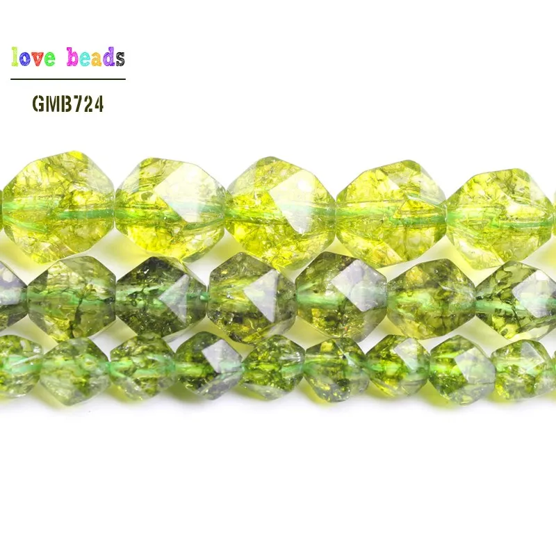 Natural Stone Beads Faceted Peridot Round Loose Beads For Jewelry Making Bracelet 6/8/10mm 15inches