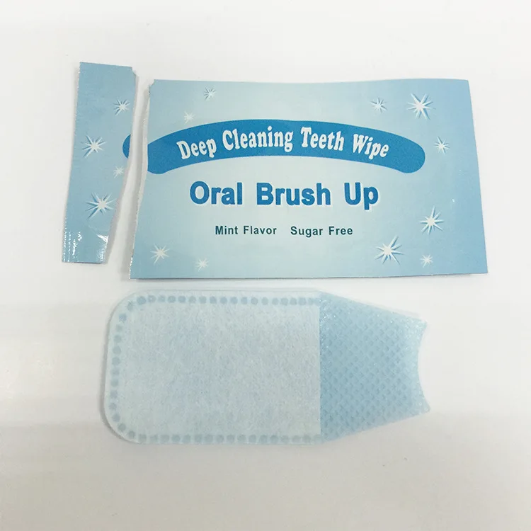 

Textured Finger Teeth Wipes Brush Ups Dental Clean Pre/Post Whitening (Pack of 50) Teeth Whitening