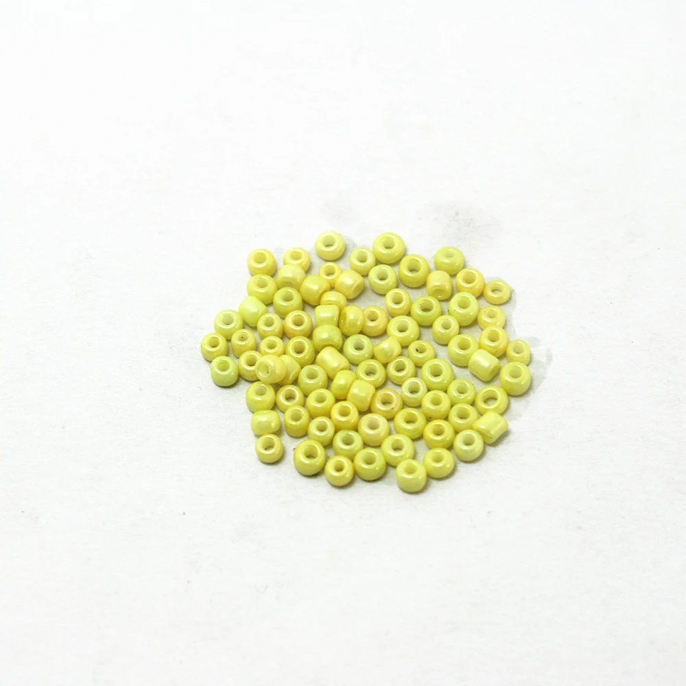 Factory Frice 80g/lot Neon Colour Yellow 2mm Glass Seed Loose Spacer Beads for Jewelry Making & DIY Craft