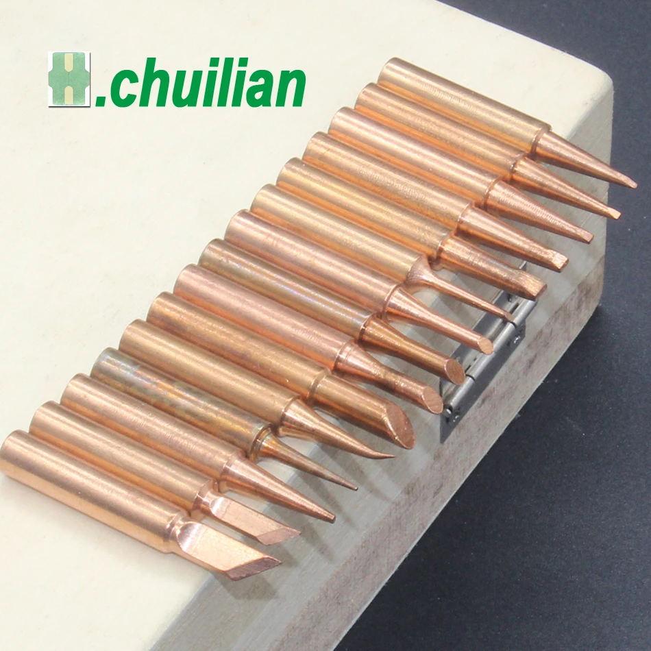 

10pcs 900M-T pure copper iron tip welding tip For HAKKO SAIKE ATTEN AOYUE KADA YIHUA Soldering Rework Station Iron
