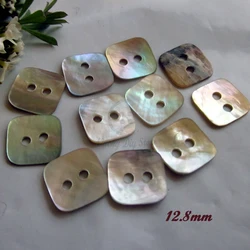 50pcs 12.8mm 2 hole square shape natural shell shirt buttons for sewing Diy craft decorative accessories