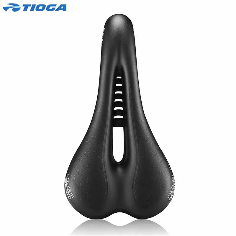 Tioga-breathable soft and comfortable bike saddle, gel cushion, road bike seat, MTB, Cr-Mo, hollow rail