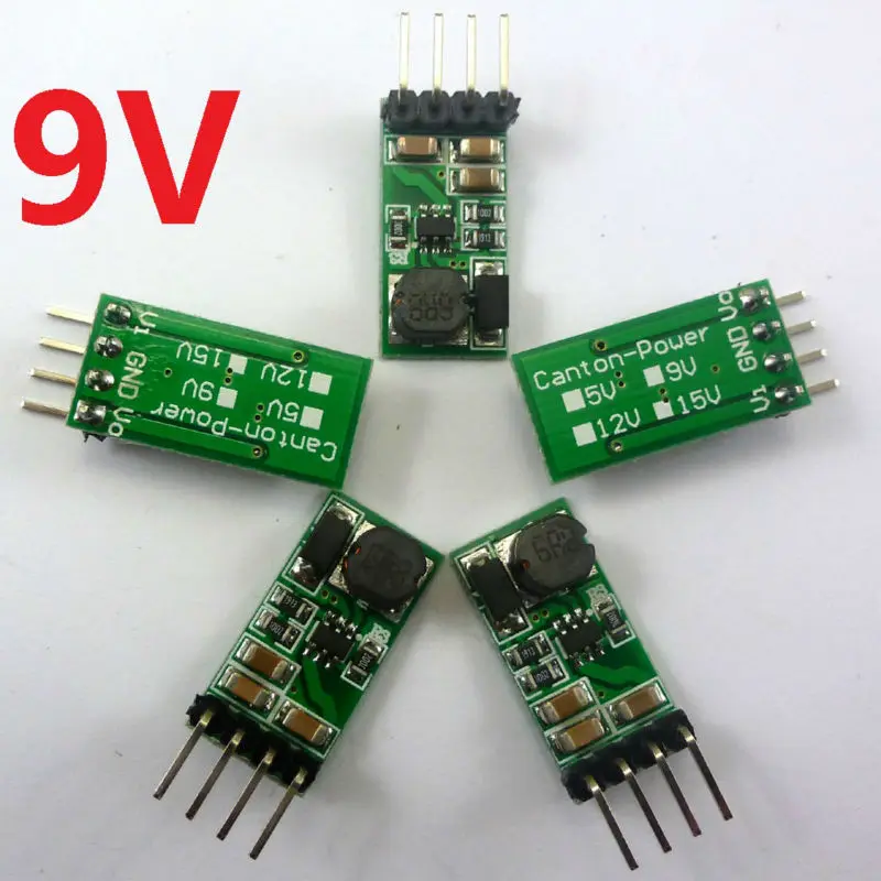 CE014_9V*5 5pcs Breadboard Power Supply DC-DC 3.7V 5V to 9V step up boost converter module UNO Raspberry Pi MCU Relay LED diy