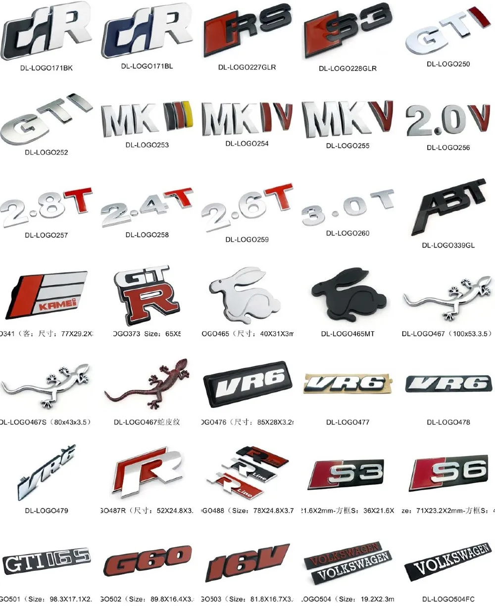 Chromfarbene Grill-Clips Emblem Logo R23 MK4 Auto-Embleme Auto-Zubehör – Detail 1