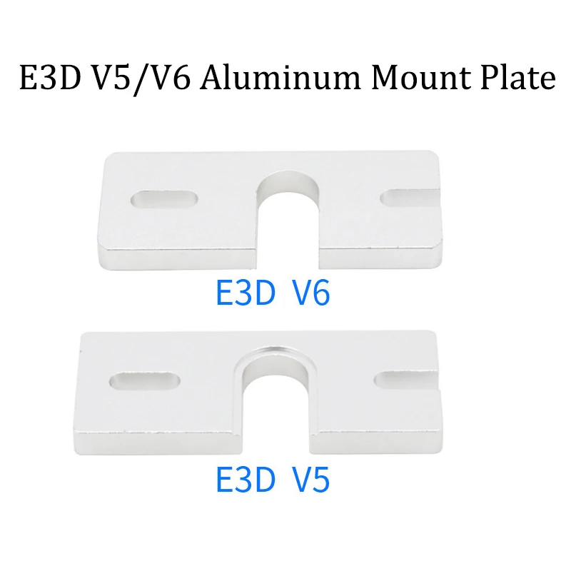 2pcs 3D printer accessory Hot End Rectangular fixed aluminum plate For Reprap Kossel E3DV5/V6 J-head DIY oxidation treatment