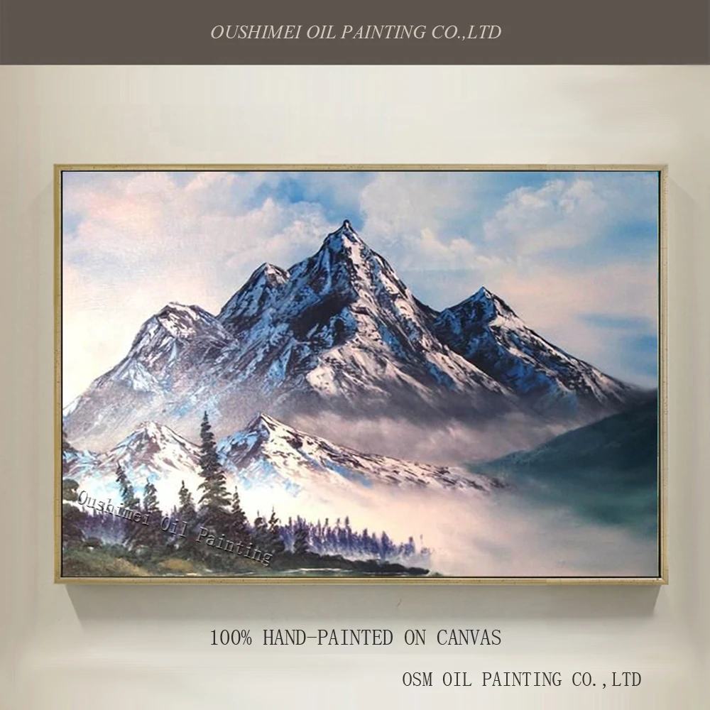 

Wonderful Natural Scenery Oil Painting On Canvas Abstract Mountain Hills Oil Painting For Drawing Room And Living Room Decor