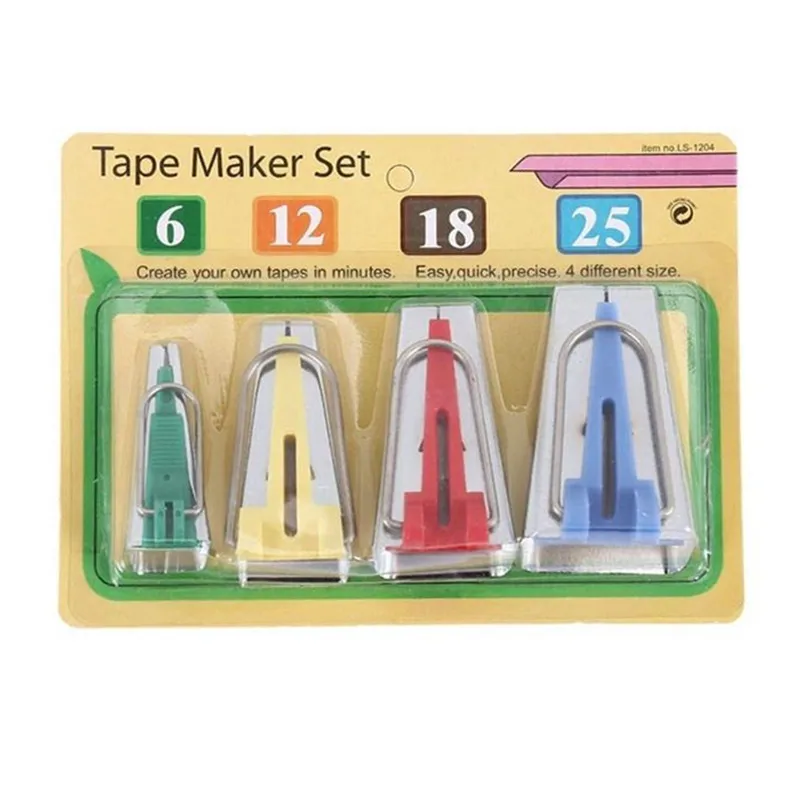 Sewing Accessories Bias Tape Makers - 5 size 6mm 9mm 12mm 18mm 25mm bias binding Tool Sewing Quilting 5BB5589