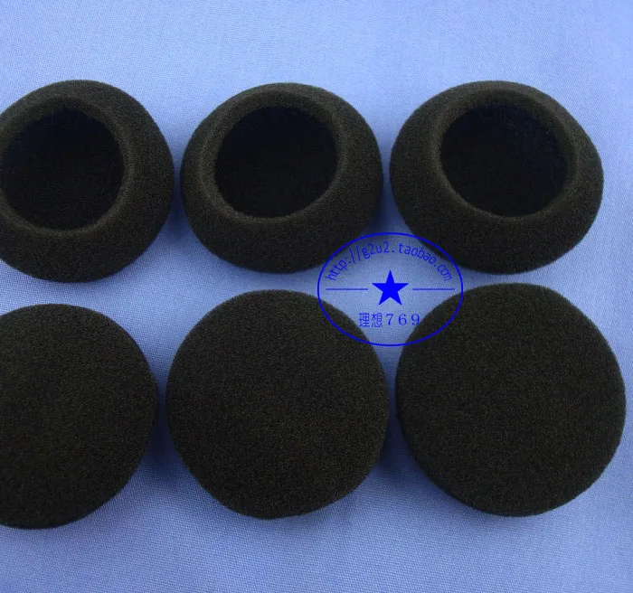 20 قطعة 35 مللي متر 3.5 سنتيمتر الأسود بطانة للأذن الإسفنج قطع الأذن ل Q38L WQ68 Q66 MDR-Q21 BT140 سماعة سماعة سماعة