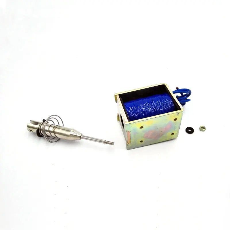DC12V/24V 50N push&pull Type solenoid electric magnet TAU-1250T 1250 0-12mm open frame linear Solenoid Electromagnet