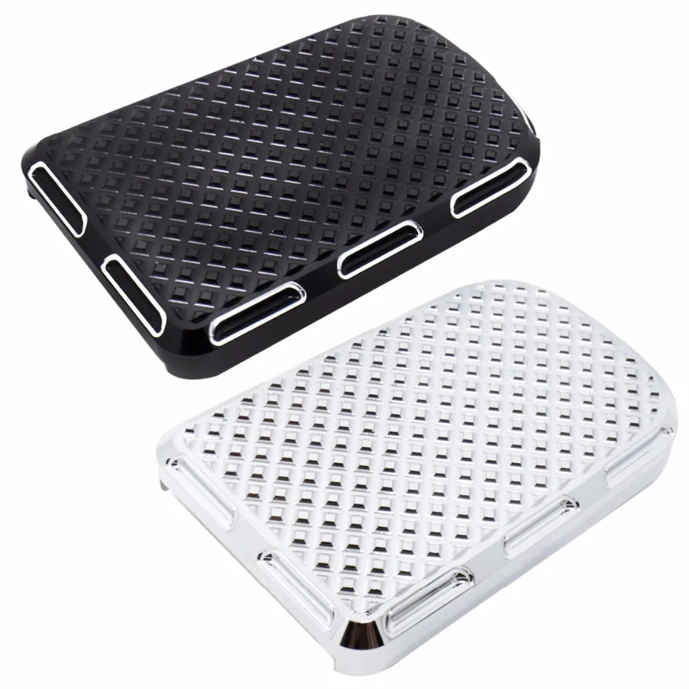 Motorcycle Foot Pegs CNC Slope Cut Large Brake Pedal Pad Cover For Harley Touring Street Glide Softail Fat Boy 1986-2017