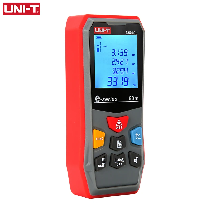 UNI-T 45M 50M 60M Laser Rangefinder Digital Laser Distance Meter Ruler Building Tape Measure Large LCD Backlight