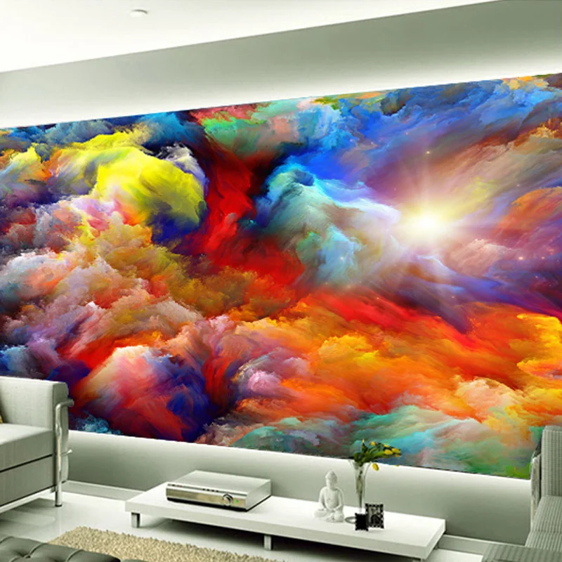 

Photo Wallpaper 3D Abstract Art Colorful Clouds Murals Living Room Bedroom Creative Home Decor Papier Peint Papel De Parede 3 D