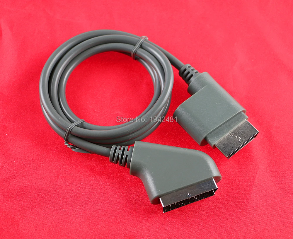 2PCS High Quality Hot 1.8m RGB Scart Video HD TV AV Cable For XBOX 360 Version Wholesales