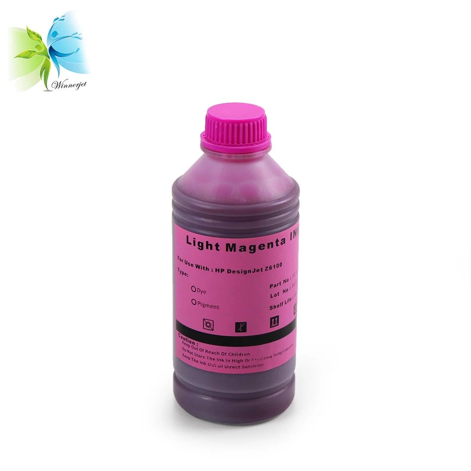 Winnerjet 8 colors X 1000ml water based dye ink for HP Z6100 designjet inkjet ink for HP 91 vivid color