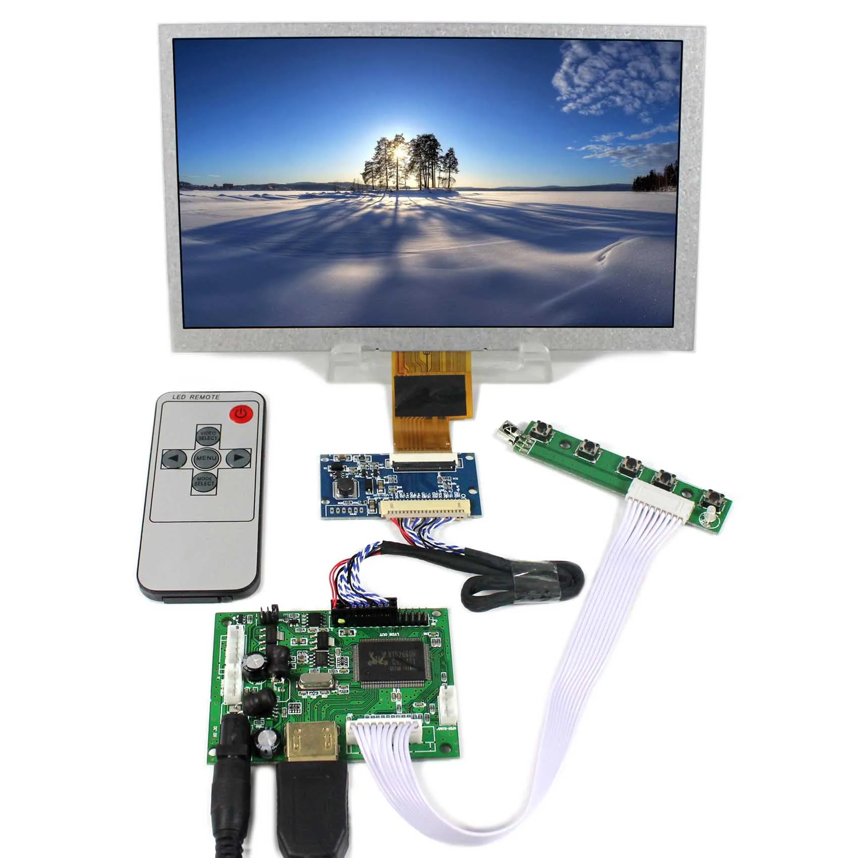 H DMI LCD Controller Board With 8inch 1024x600 ZJ080NA-08A LCD Screen